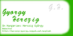 gyorgy herczig business card